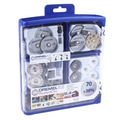 Dremel 70-Piece Multi-tool Accessory Kit with EZ SpeedClic System for Rotary Tools 2615E725JA