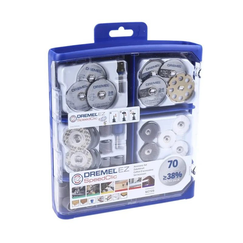 Dremel 70-Piece Multi-tool Accessory Kit with EZ SpeedClic System for Rotary Tools 2615E725JA