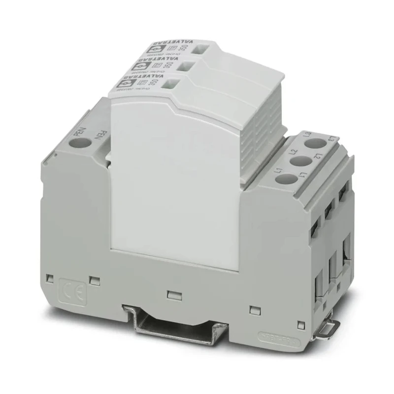 Phoenix Contact 3 Phase Surge Protector 2 kV Voltage Protection, 40kA Impulse Discharge Current, DIN Rail Mount 2905339
