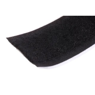RS PRO Black Hook Tape 20mm Width x 5m Length Rubber Loop Strip 40°C Maximum Operating Temperature 890-4168