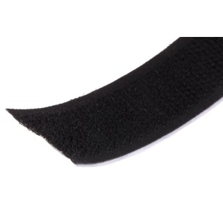 RS PRO Black Hook Tape 20mm Width x 5m Length Synthetic Rubber Hook Strip, Maximum 40°C Operating Temperature 890-4155