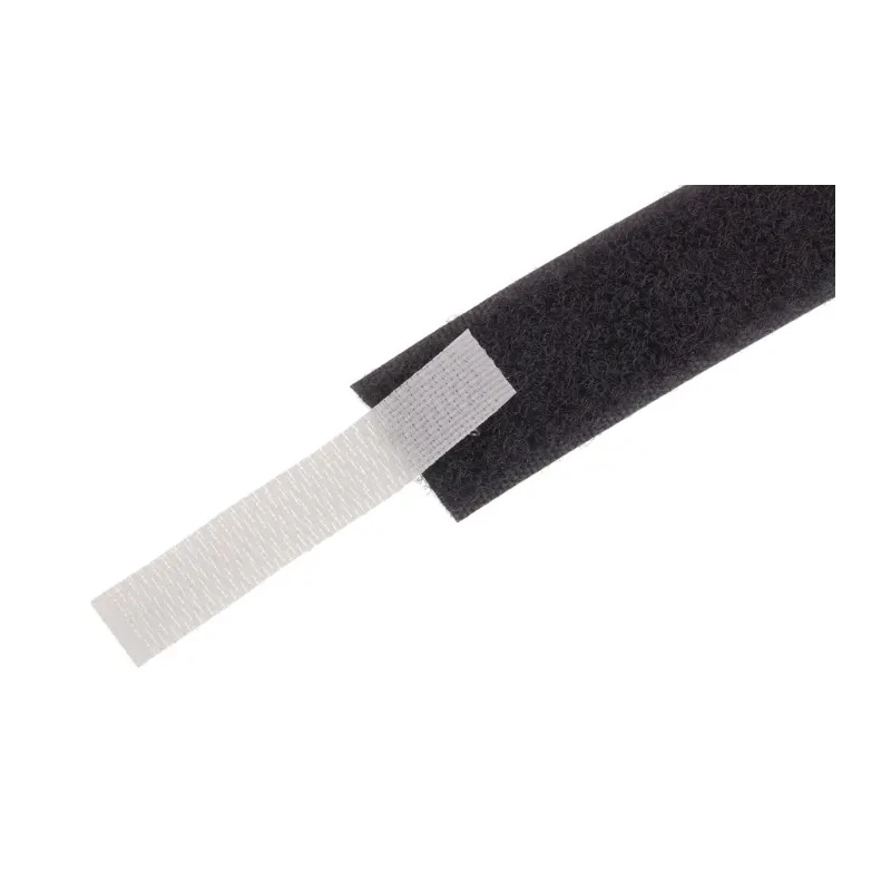 RS PRO Black Hook & Loop Tape 20mm Width 5m Length Polyamide Loop Type 100°C Max Operating Temperature 890-4225