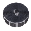 RS PRO Black Hook & Loop Tape, 25mm Width x 5m Length, Synthetic Rubber, 40°C Max Operating Temperature 890-4165