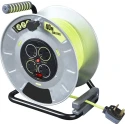 RS PRO 40m Cable Reel with 4 Socket Type G BS Sockets, 240V, 13A, HO5VV Series 889-2501