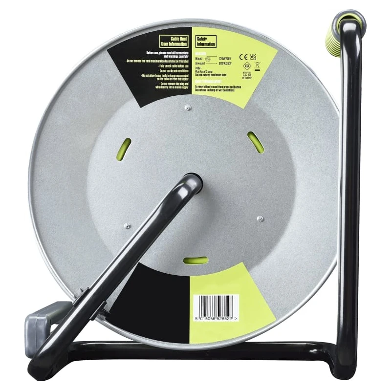 RS PRO 40m Cable Reel with 4 Socket Type G BS Sockets, 240V, 13A, HO5VV Series 889-2501