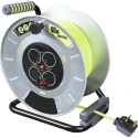 RS PRO 40m Cable Reel with 4 Socket Type G BS Sockets, 240V, 13A, HO5VV Series 889-2501