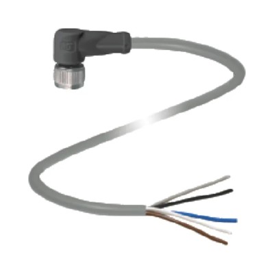 Pepperl + Fuchs Sensor Actuator Cable Female 5 way M12, Right Angle to 5 way Unterminated, 2 m Cable Length V15-W-2M-PVC