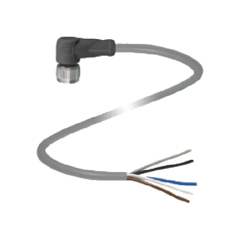 Pepperl + Fuchs Sensor Actuator Cable Female 5 way M12, Right Angle to 5 way Unterminated, 2 m Cable Length V15-W-2M-PVC