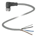 Pepperl + Fuchs Sensor Actuator Cable Female 5 Way Right Angle to 5 Way Unterminated, Polyurethane Jacket V15-W-2M-PUR