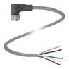 Pepperl + Fuchs Sensor Actuator Cable Female 5 Way Right Angle to 5 Way Unterminated, Polyurethane Jacket V15-W-2M-PUR