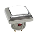 RS PRO Miniature Momentary Push Button Switch Panel Mount 13.6 mm Cutout SPST White LED IP67 250 V 891-9826