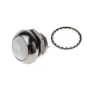 RS PRO Miniature Push Button Switch Momentary Panel Mount 13.6 mm Cutout SPST White LED IP67 250V 891-9845