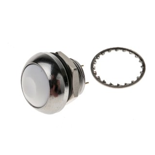 RS PRO Miniature Push Button Switch Momentary Panel Mount 13.6 mm Cutout SPST White LED IP67 250V 891-9845