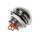 RS PRO Miniature Push Button Switch Momentary Panel Mount 13.6 mm Cutout SPST White LED IP67 250V 891-9845
