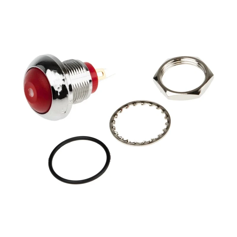 RS PRO Illuminated Miniature Push Button Switch, Momentary, Panel Mount, 13.6 mm Cutout, SPST, Yellow LED, IP67 891-9842