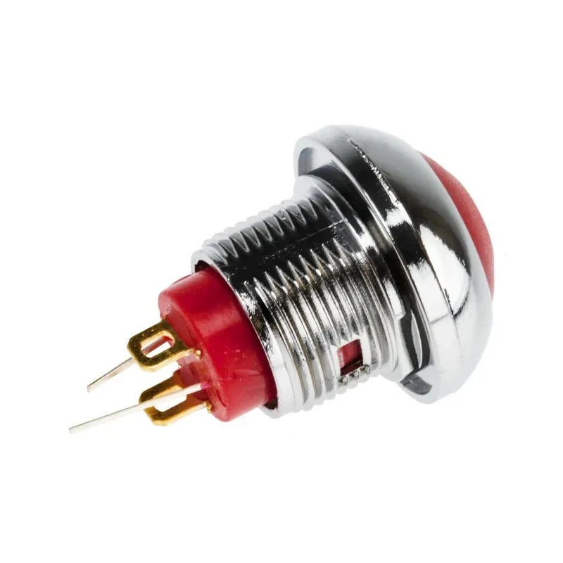 RS PRO Illuminated Miniature Push Button Switch, Momentary, Panel Mount, 13.6 mm Cutout, SPST, Yellow LED, IP67 891-9842