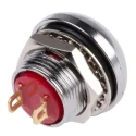 RS PRO Miniature Push Button Switch Momentary Panel Mount 13.6 mm Cutout SPST Red LED IP67 250 V 200 mA 891-9832