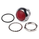 RS PRO Miniature Push Button Switch Momentary Panel Mount 13.6 mm Cutout SPST Red LED IP67 250 V 200 mA 891-9832