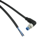 TE Connectivity Male 3 Way Right Angle to Unterminated Sensor Actuator Cable 1.5 m Black Polypropylene Jacket 3 2273008-1