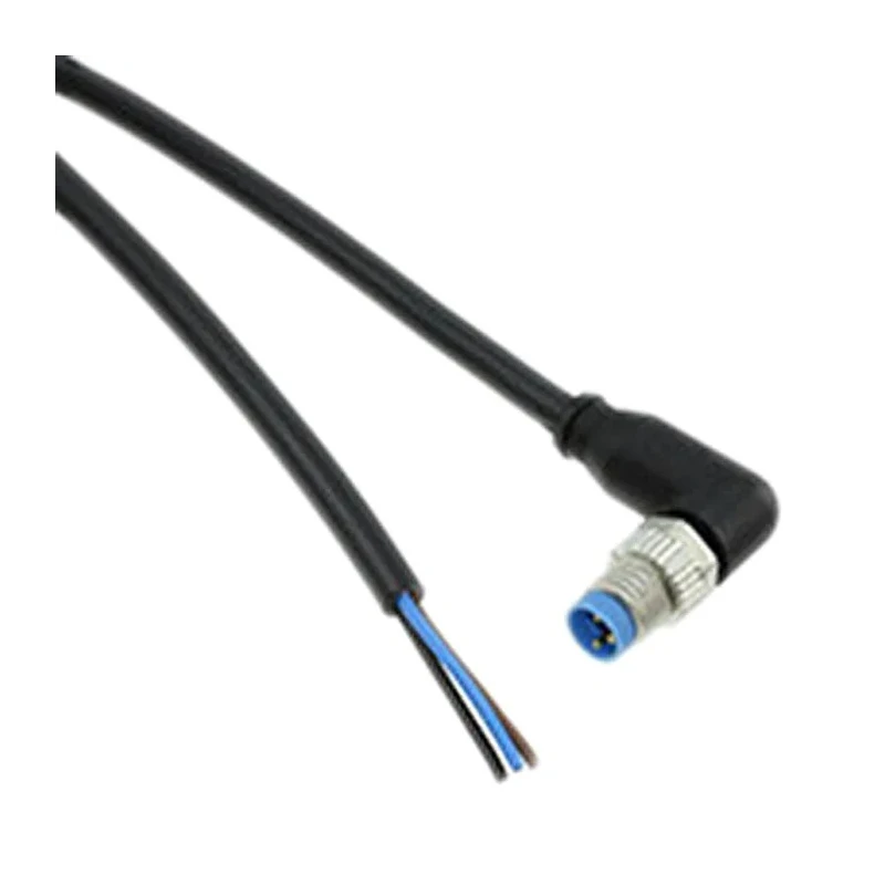 TE Connectivity Male 3 Way Right Angle to Unterminated Sensor Actuator Cable 1.5 m Black Polypropylene Jacket 3 2273008-1