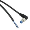 TE Connectivity Male 3 Way Right Angle to Unterminated Sensor Actuator Cable 1.5 m Black Polypropylene Jacket 3 2273008-1