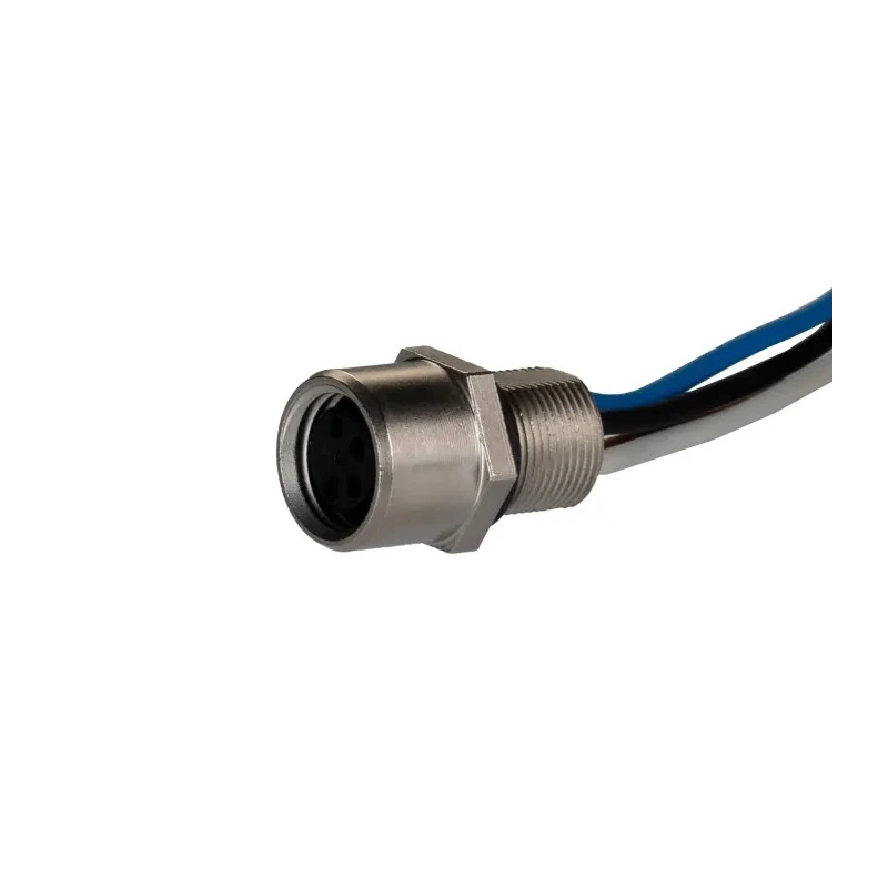 TE Connectivity Circular Connector 4 Contacts Panel Mount Socket Female M8 Series IP67 30V 4A 1-2120959-1