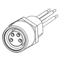 TE Connectivity Circular Connector 4 Contacts Panel Mount Socket Female M8 Series IP67 30V 4A 1-2120959-1