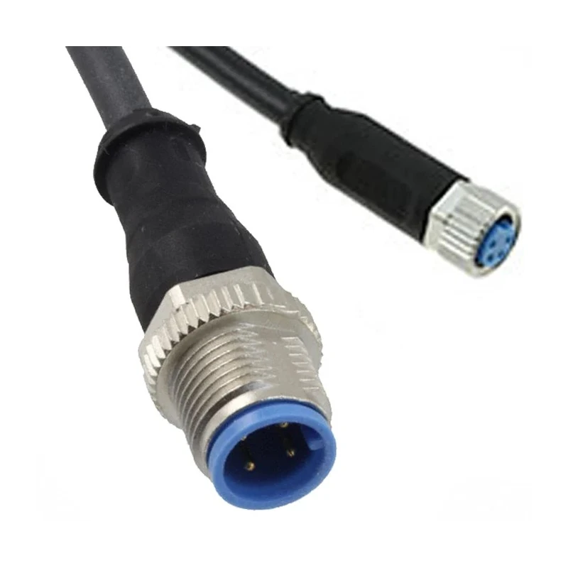 TE Connectivity Female 4 Way Straight to Male 4 Way Straight Sensor Actuator Cable 1.5 m 2273111-4