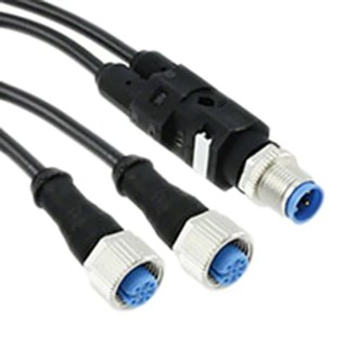 TE Connectivity Male 4 Way Straight to Female 4 Way M12 x 2 Sensor Actuator Cable 1.5 m 250V AC 1-2273107-4