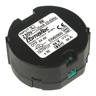 Comatec Switching Power Supply 12V DC, 12 W, 1A Output, Flat Design with Clamp Connections OTF.12.12
