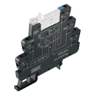 Weidmüller TRS Series Electromechanical Interface Relay, DIN Rail Mount, 120V Coil, SPDT Contact, 4mA Coil 1122810000