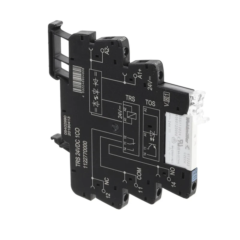 Weidmüller TRS Series Interface Relay DIN Rail Mount 24V Coil Voltage SPDT Contact Configuration 6A Switching 1122770000