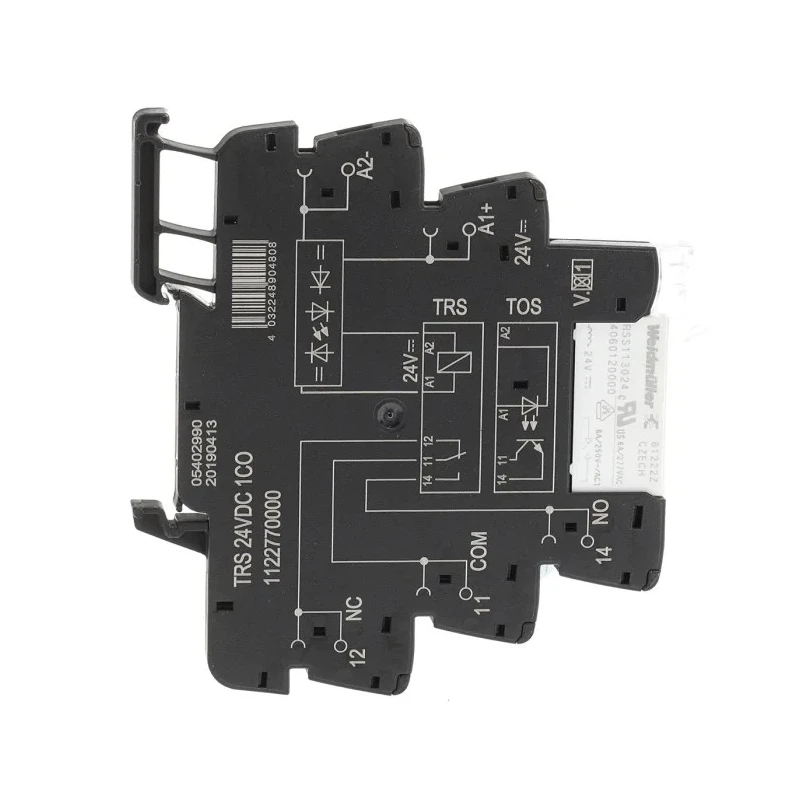 Weidmüller TRS Series Interface Relay DIN Rail Mount 24V Coil Voltage SPDT Contact Configuration 6A Switching 1122770000