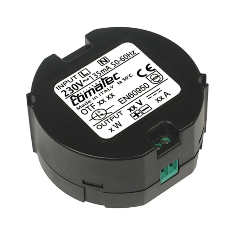 Comatec Switching Power Supply 24V DC 12W 230V AC Flat Design Clamp Connections OTF.12.24
