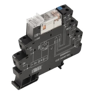 Weidmüller TRS Series Interface Relay DIN Rail Mount 230V AC/DC Coil DPDT 4mA Coil Current Model 1123540000