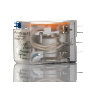 Weidmüller Panel Power Relay 24V DC Coil 5A Switching Current 4PDT DRM Series 7760056097