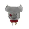 RS PRO Illuminated Miniature Push Button Switch, Momentary, Panel Mount, 13.6 mm Cutout, SPST, Blue LED, IP67, 250 891-9851