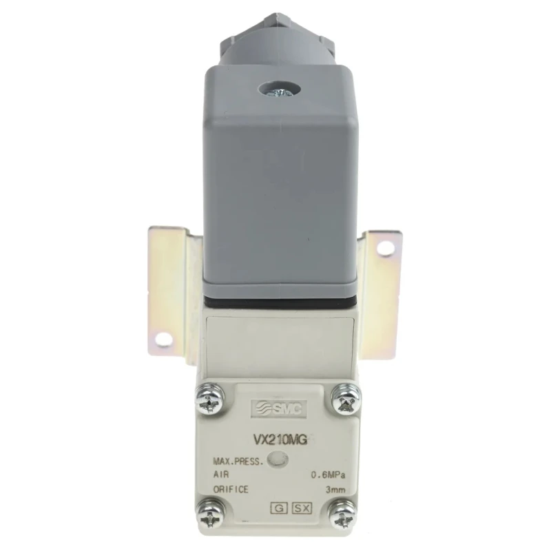 SMC Pneumatic Solenoid Valve 2/2 Solenoid/Spring Rc Threaded 8 mm Port Size 24V DC Coil 4.5W Power VX210MG