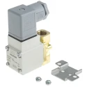SMC Pneumatic Solenoid Valve 2/2 Solenoid/Spring G Brass Body, 24V DC, 4.5W, VX214FGAXB