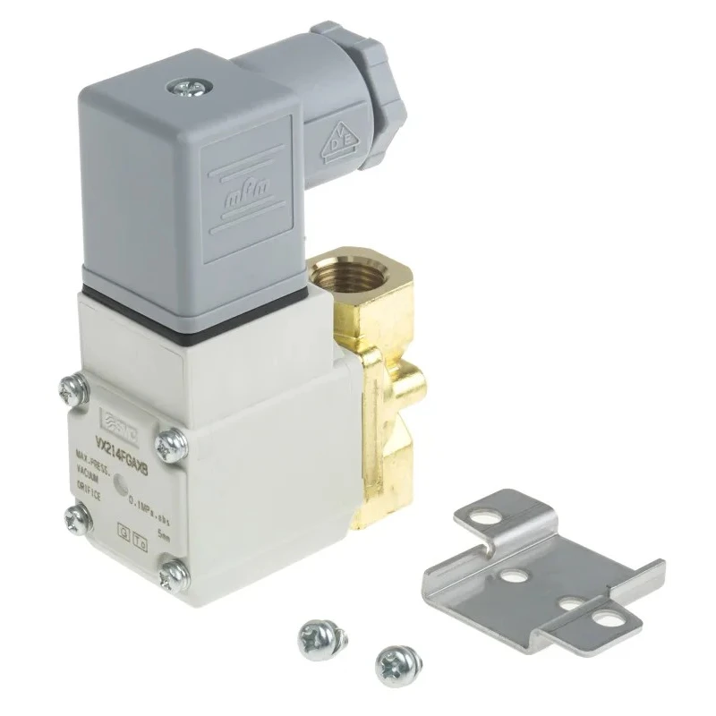 SMC Pneumatic Solenoid Valve 2/2 Solenoid/Spring G Brass Body, 24V DC, 4.5W, VX214FGAXB