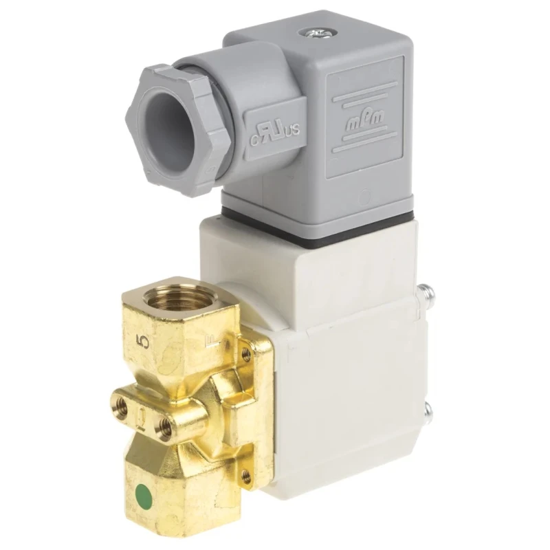 SMC Pneumatic Solenoid Valve 2/2 Solenoid/Spring G Brass Body, 24V DC, 4.5W, VX214FGAXB