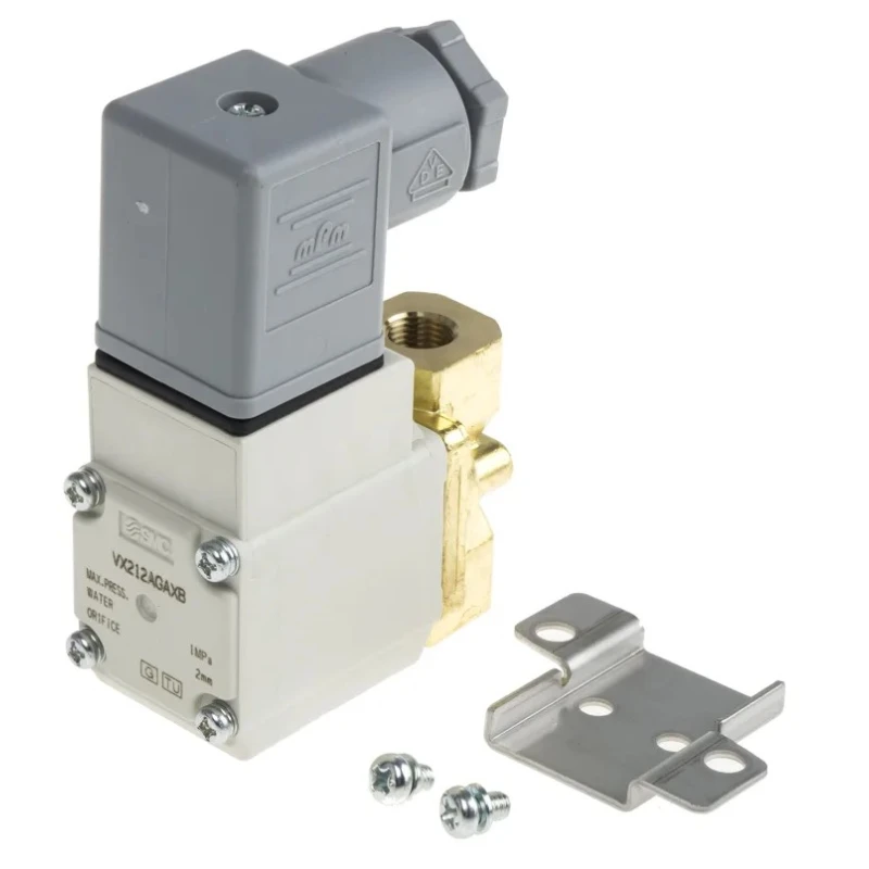 SMC Pneumatic Solenoid Valve 2/2 NC Solenoid/Spring G 1/8 Threaded Port 24V dc VX212AGAXB