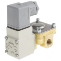 SMC Pneumatic Solenoid Valve, Pilot Operated Diaphragm, Brass Body, G 1/4 Port, 24V DC, 1.5 Mpa Max Pressure, VXD232AGA