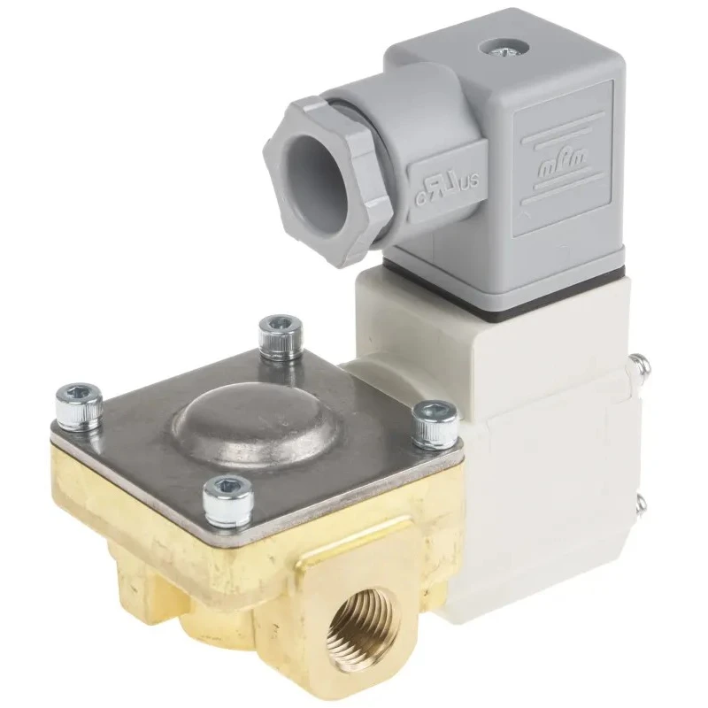 SMC Pneumatic Solenoid Valve, Pilot Operated Diaphragm, Brass Body, G 1/4 Port, 24V DC, 1.5 Mpa Max Pressure, VXD232AGA