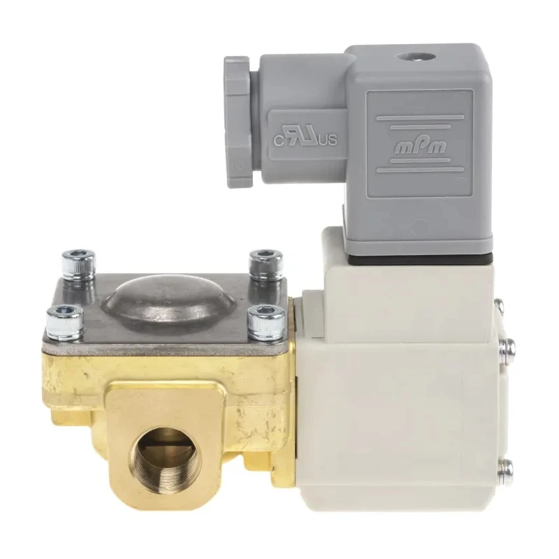 SMC Pneumatic Solenoid Valve, Pilot Operated Diaphragm, Brass Body, G 1/4 Port, 24V DC, 1.5 Mpa Max Pressure, VXD232AGA