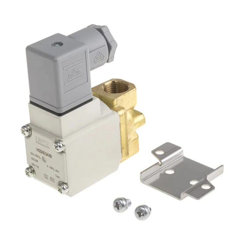 SMC Pneumatic Solenoid Valve 2/2 Solenoid/Spring, Brass Body, 24V dc, 239.4L/min Flow Rate VX224EGAXB