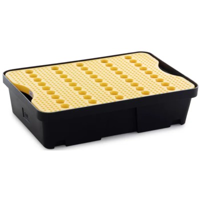 RS PRO Spill Control Spill Tray with Grate Polyethylene 20L Industrial Storage 893-0369