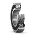 SKF Single Row Deep Groove Ball Bearing 15 mm ID, 35 mm OD, 11 mm Width, Stainless Steel Cage & Balls, Sealed W 6202-2RS1