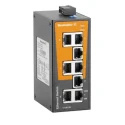 Weidmüller Unmanaged 8 Port Ethernet Switch with 2 SFP Ports, Rack Mount, 50mm x 114mm x 70mm, 9.6-60V DC, Model 1240900000