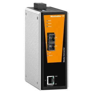 Weidmüller RJ45 Ethernet Media Converter Multimode Fibre Optic 5 km Range Full Duplex Half Duplex 